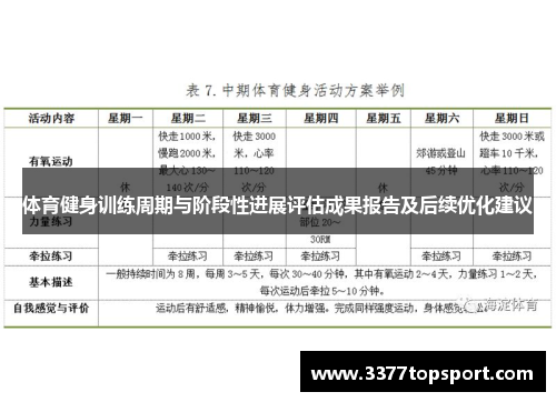 体育健身训练周期与阶段性进展评估成果报告及后续优化建议